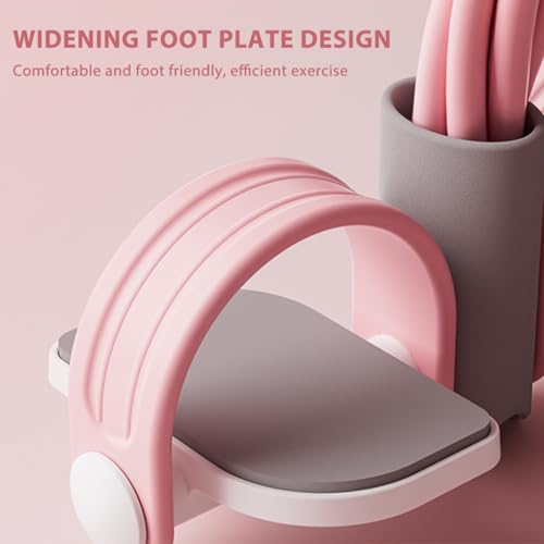 Proberos® Fitness Tension Rope with Wider Pedal 6-Tube Elastic Yoga Puller Resistance Band Reducer Training Bands Natural Latex for Abdomen Waist Leg Stretching Pink 2 PCS Proberos® Fitness Tension Rope with Wider Pedal 6-Tube Elastic Yoga Puller Resistance Band Reducer Training Bands Natural Latex for Abdomen Waist Leg Stretching Pink 2 PCS